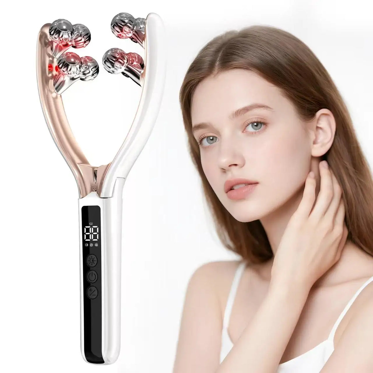 Doge Vollar Rechargeable Lymphatic Facial Massager And Neck Roller