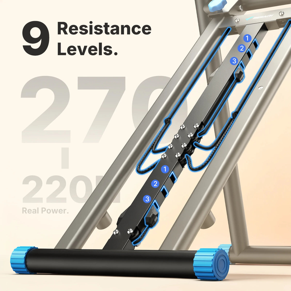 Merach Foldable Stair Stepper Adjustable Resistance Home Exercise Machine