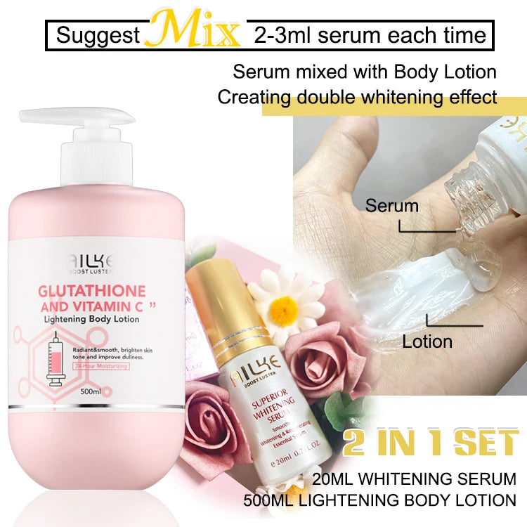 Ailke Whitening Skin Care Set With Glutathione And Vitamin C