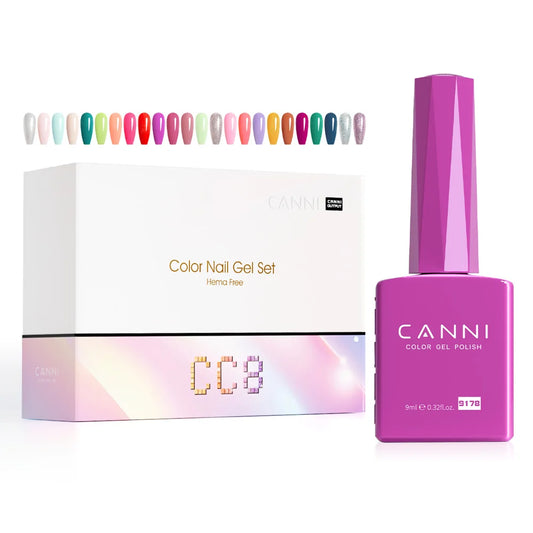 Canni TPO Free HEMA Free Gel Polish Manicure Nail Art Kit