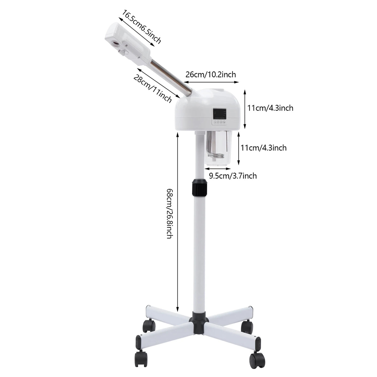 Bymaocar Standing Facial Steamer With Ozone And PTC Heating Technology