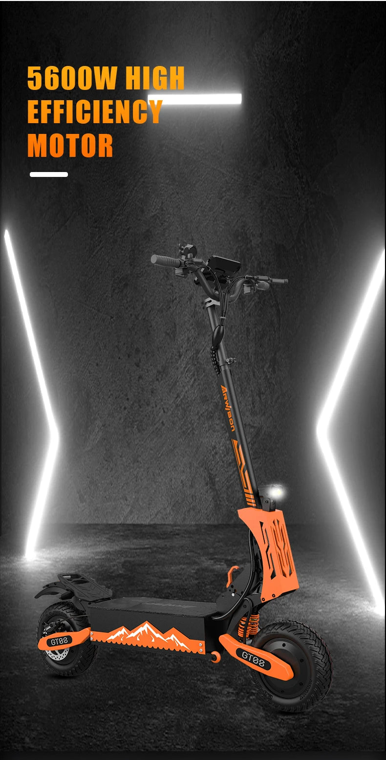 Arwibon Dual Motor Electric Scooter With Off Road Tires