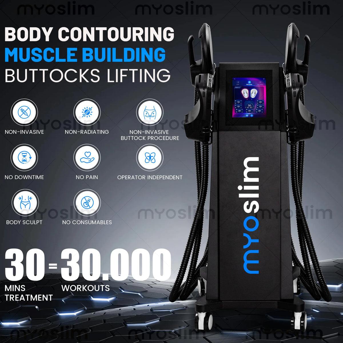 Myoslim HIEMT RF EMS Body Sculpting And Muscle Stimulator