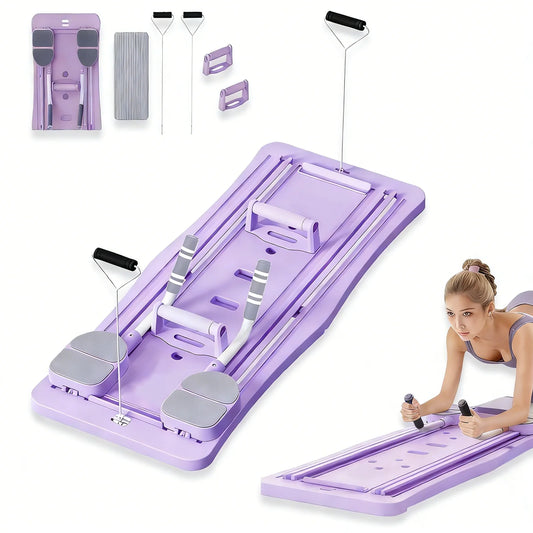 Foldable Workout Board With Resistance Bands And Push Up Handles