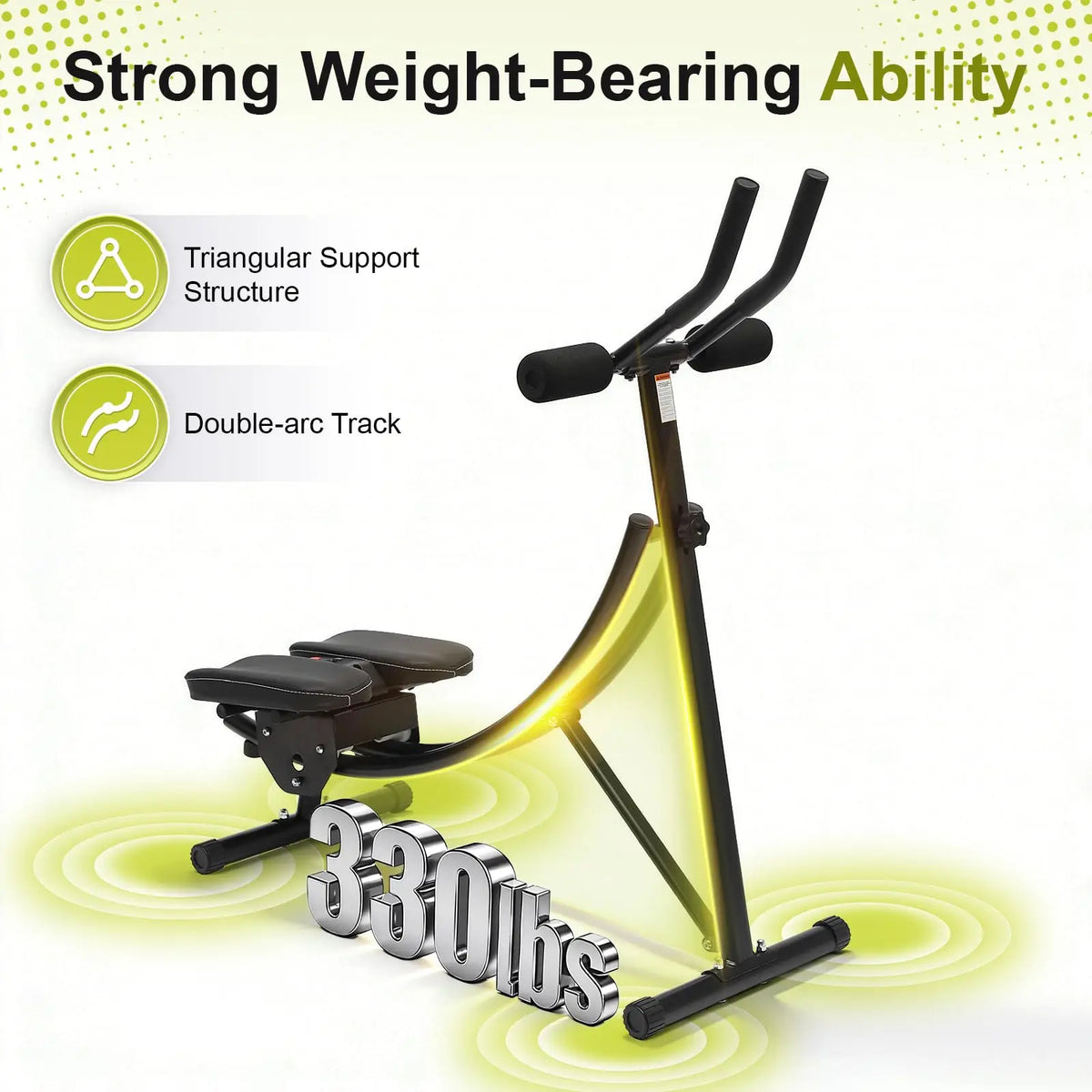 Adjustable Abs Core Crunch Training Machine With LED Monitor