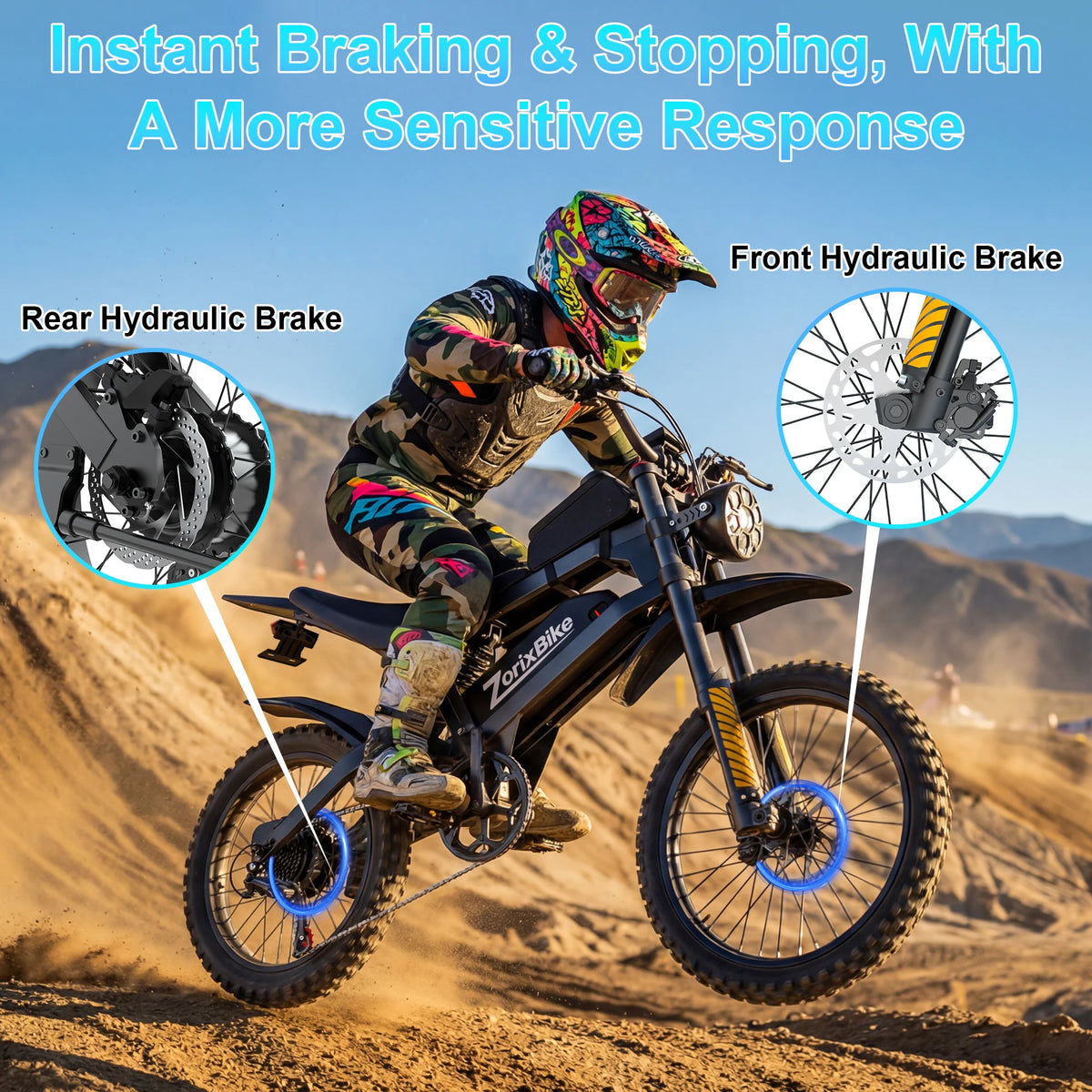 ZorixBike R8Max 3000W Adult Electric Bike With 48V Battery
