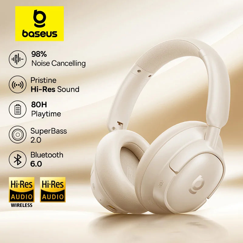 Baseus Bass Wireless Headphones With Active Noise Cancellation