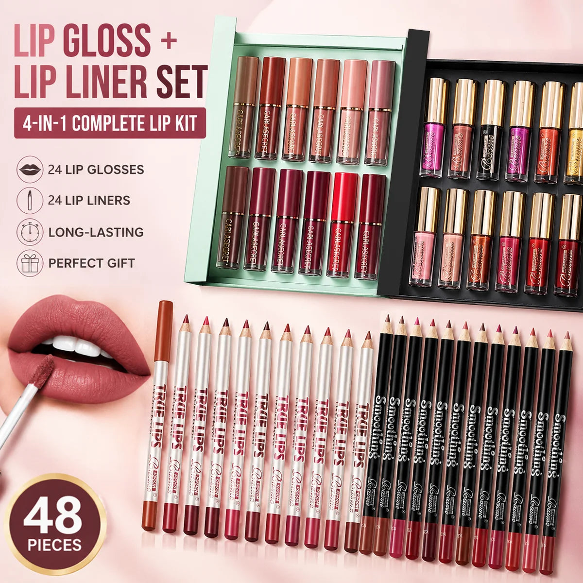 Choose Rasme Luxury Lip Liner And Glossy Cosmetics Set
