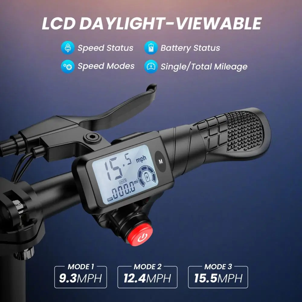 GYROSHOES Adult Electric Scooter With Seat Basket And Phone Holder
