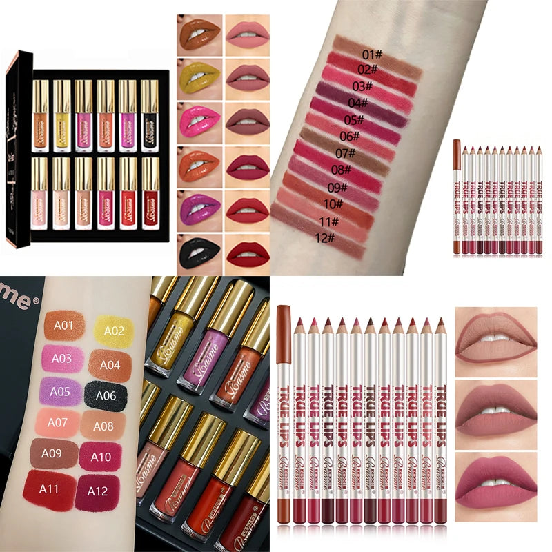 Choose Rasme Luxury Lip Liner And Glossy Cosmetics Set