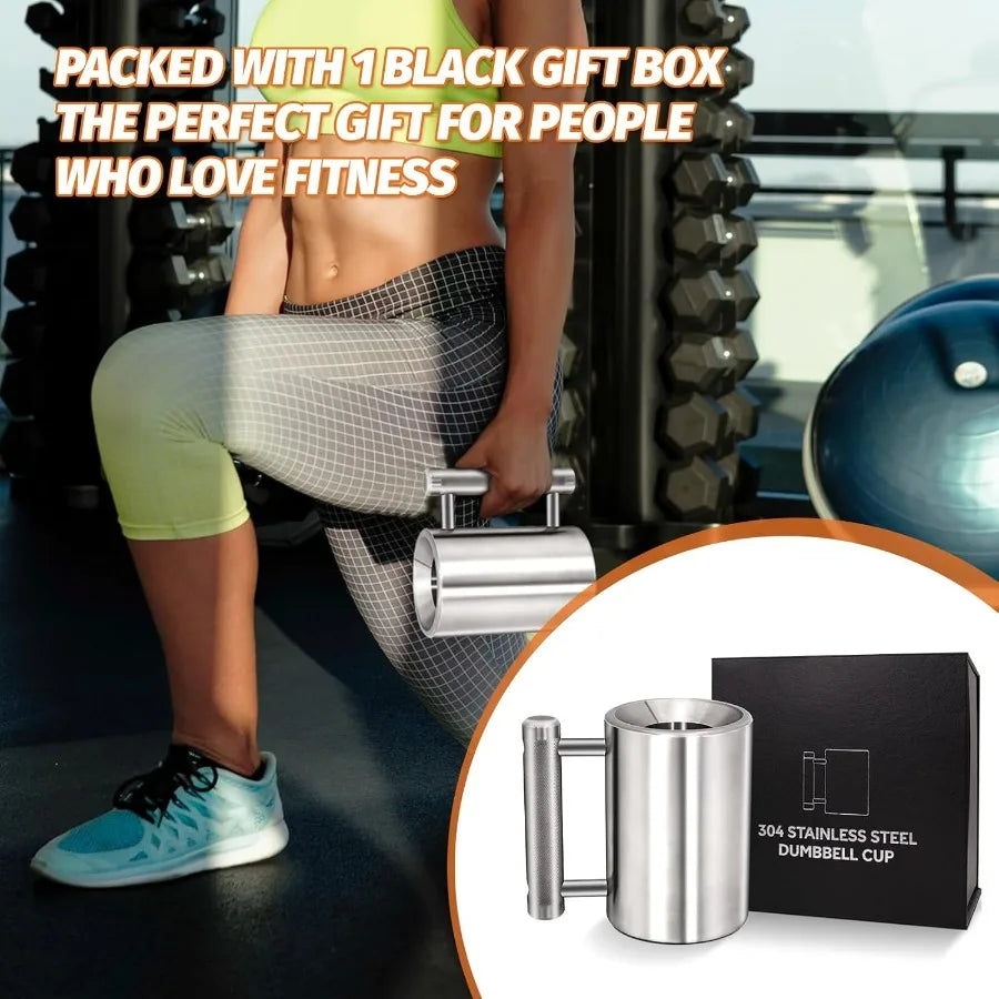 Heavy Coffee Mug Challenge Stainless Steel Dumbbell Cup Strength Training