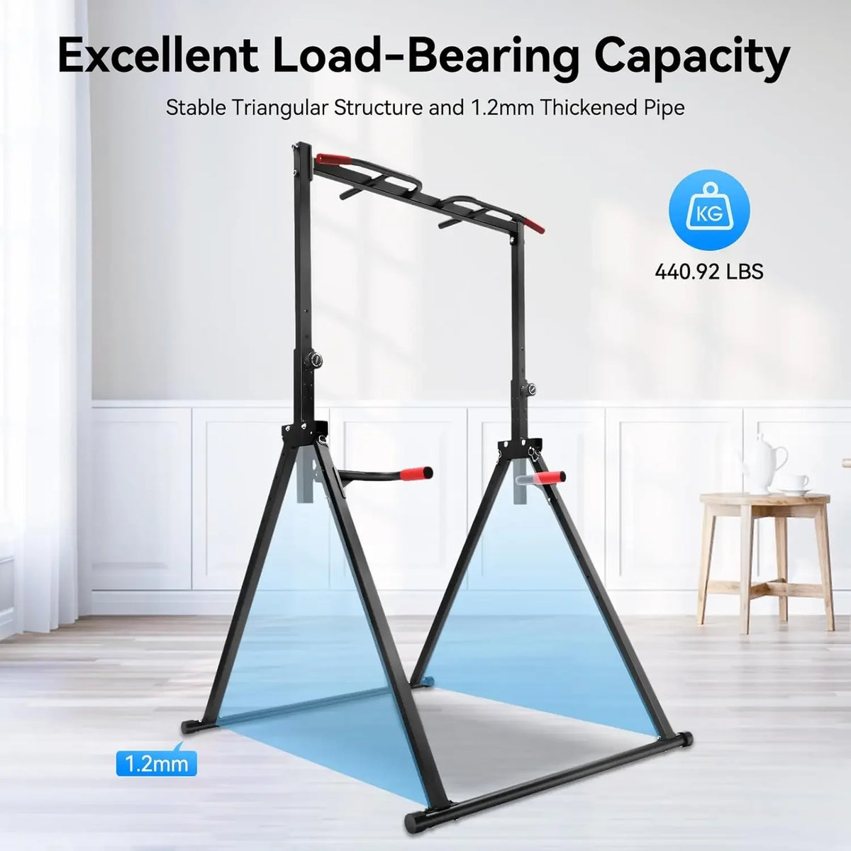 Adjustable Power Tower Free Standing Pull Up Bar Dip Station