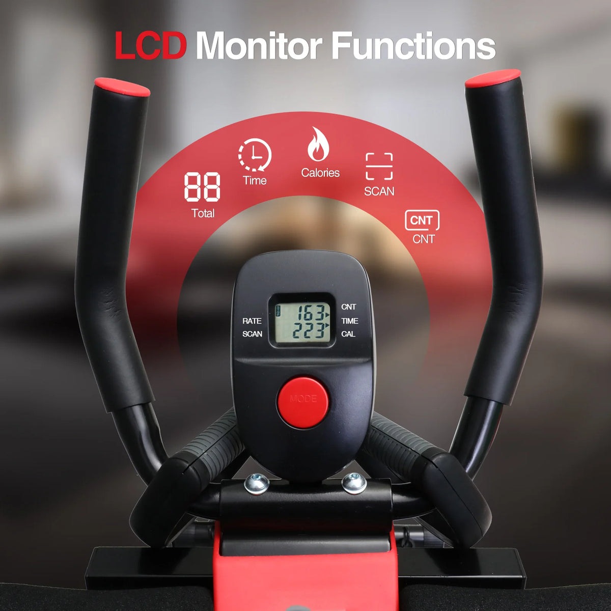 Adjustable Foldable Ab Machine With Resistance Bands And Lcd Display