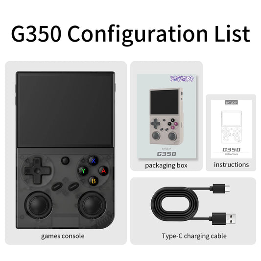 Batlexp G350 Retro Handheld Game Console With Dual Joystick Vibration