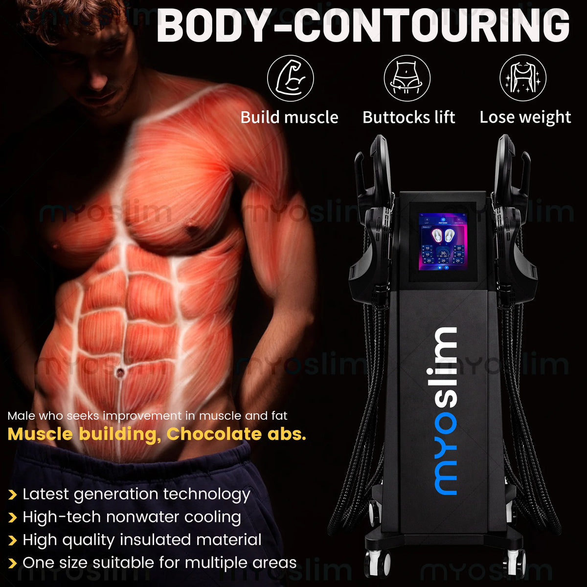 Myoslim HIEMT RF EMS Body Sculpting And Muscle Stimulator