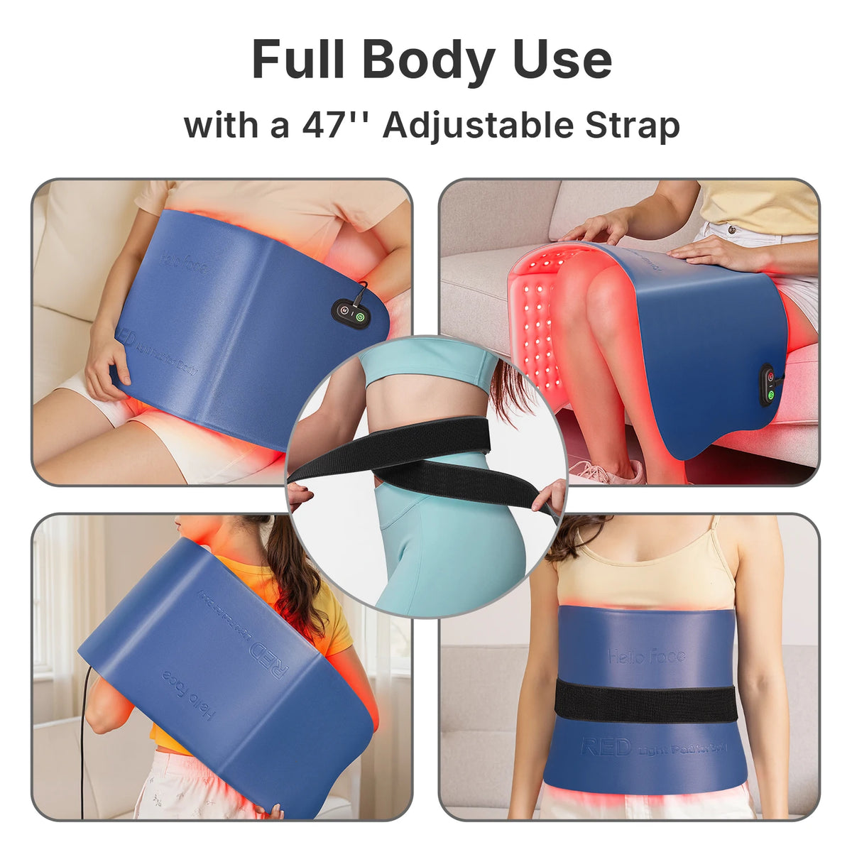 Hello Face LED Red Light Therapy Mat 660nm 850nm Full Body