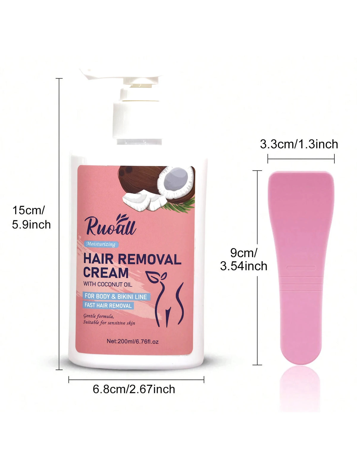 Women Coconut Gentle Hair Removal Cream For Sensitive Skin