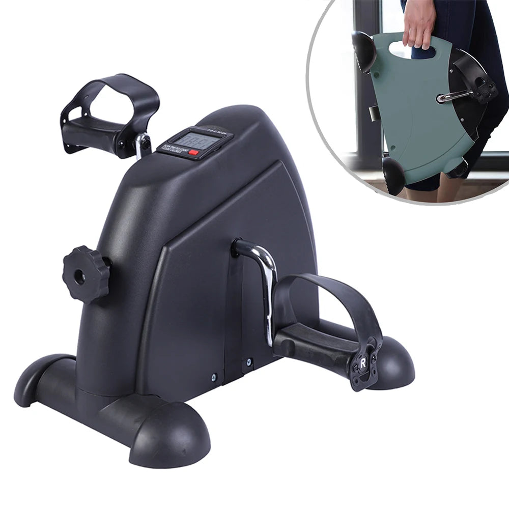 Mini Under Desk Pedal Exerciser Bike Digital LCD Cardio Trainer