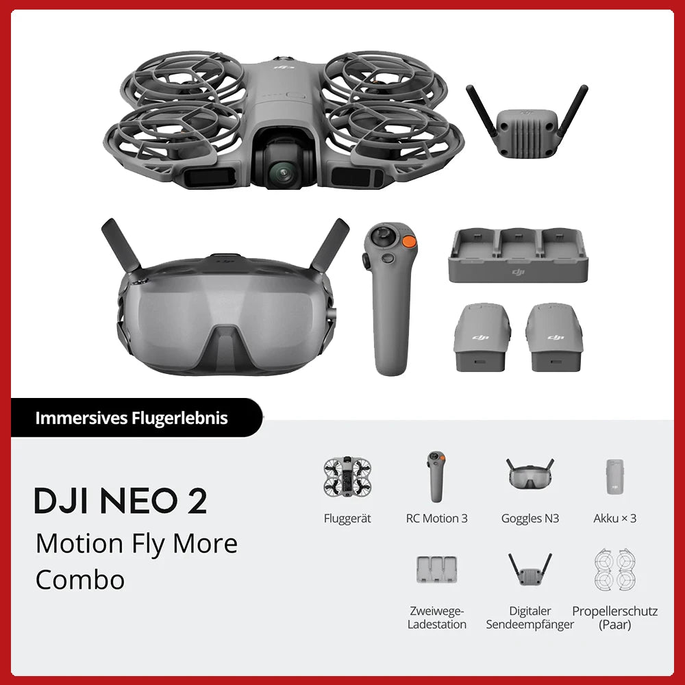 DJI Neo 2 Motion Fly More Combo With FPV Goggles Drone