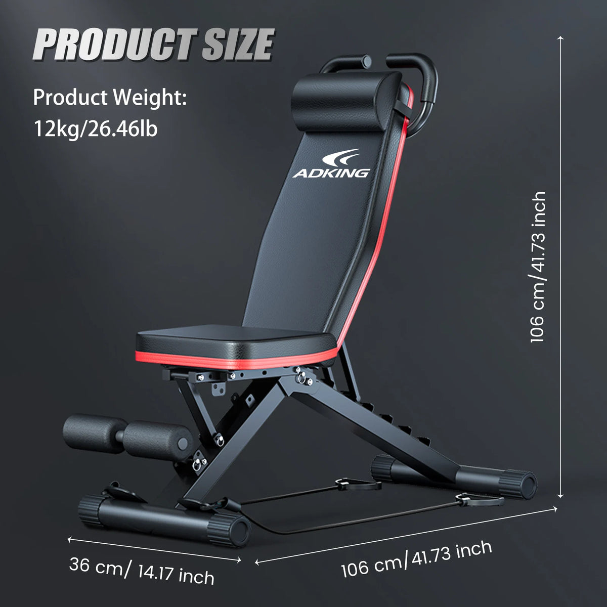 Adjustable Foldable Weight Bench For Home Gym Strength Training