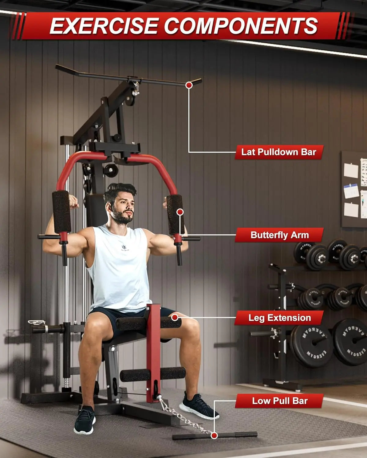 HiMiss Home Gym System For Full Body Strength Training