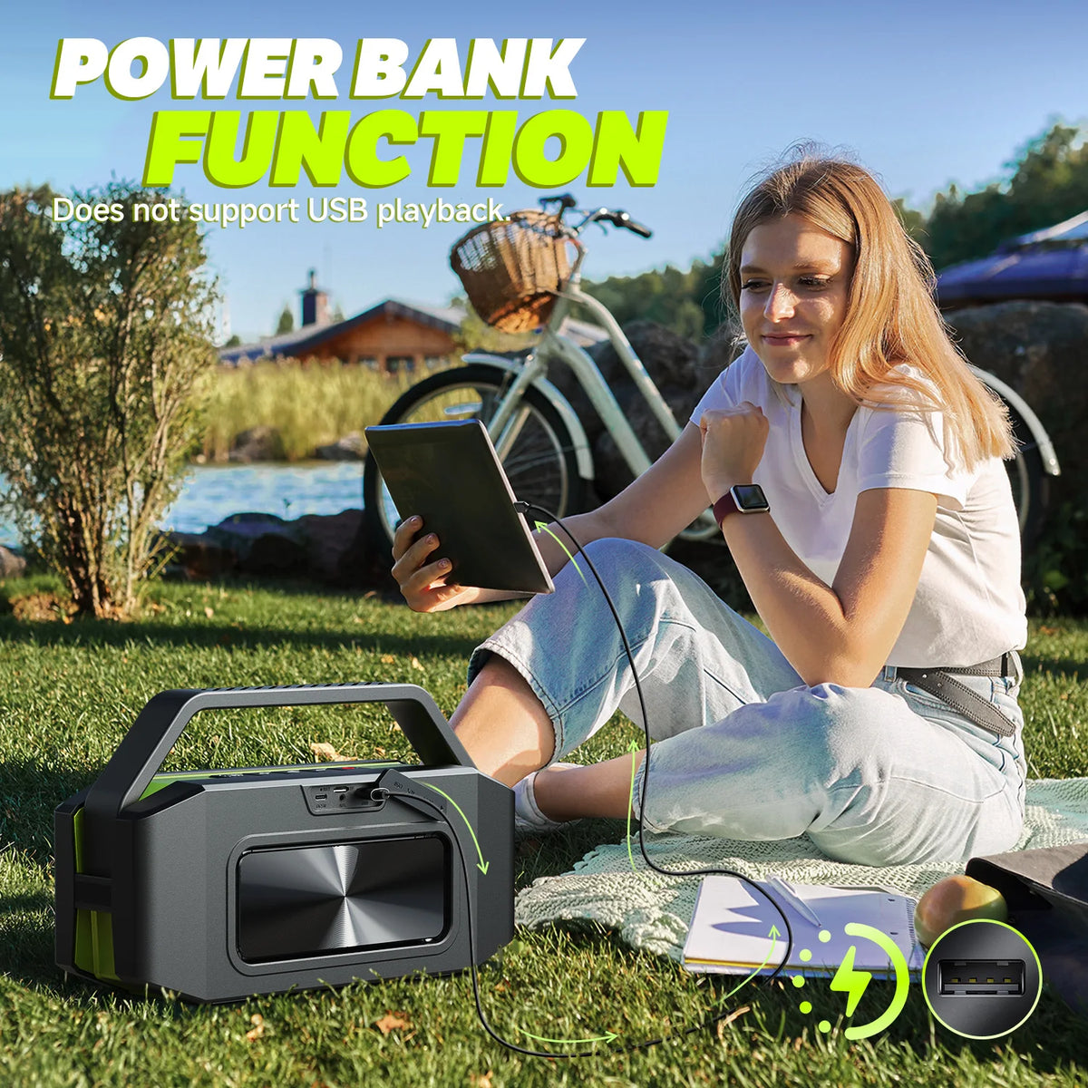 W King D9 Portable Bluetooth Speaker For Outdoor Adventures