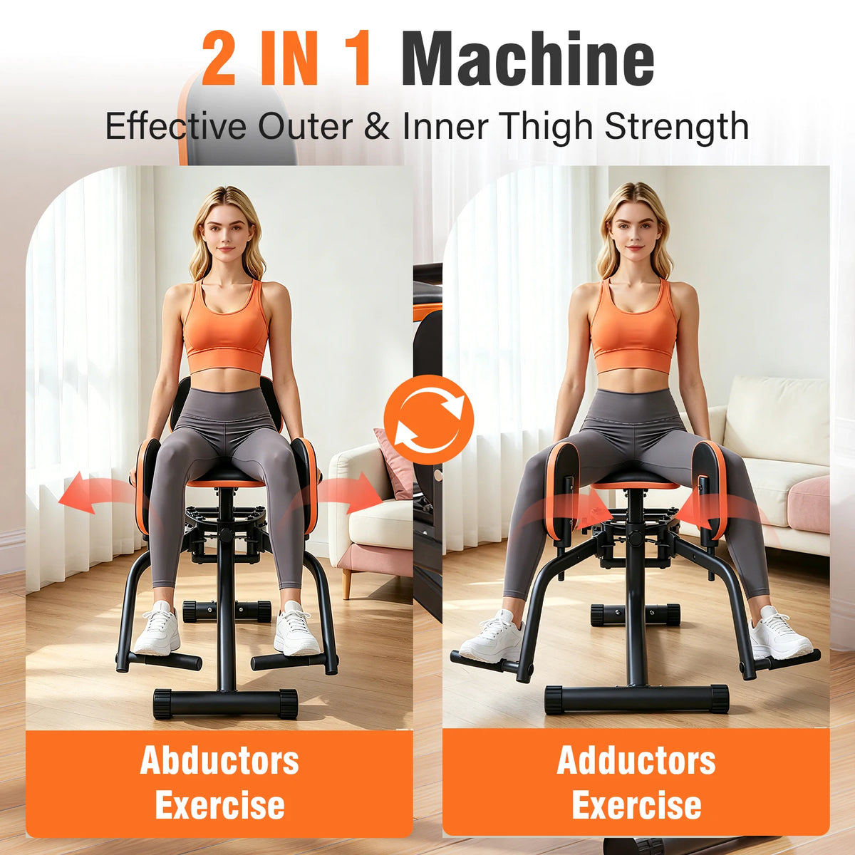 Foldable Dual Motion Hip Trainer For Inner Outer Thigh Sculpting