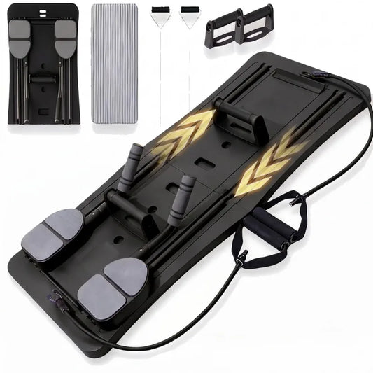 Foldable Ab Workout Board With Push Up Bar Core Trainer