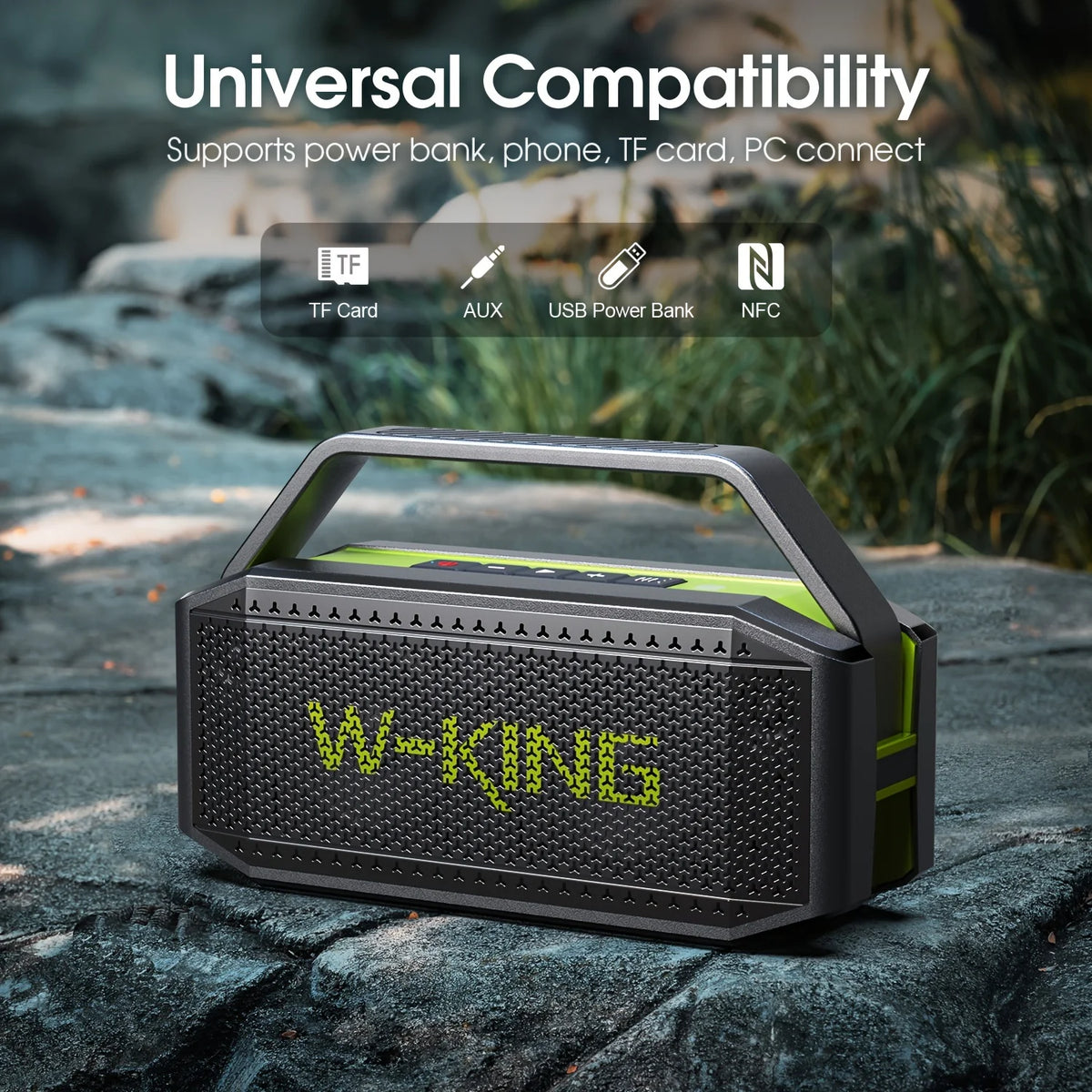 W King D9 Portable Bluetooth Speaker For Outdoor Adventures