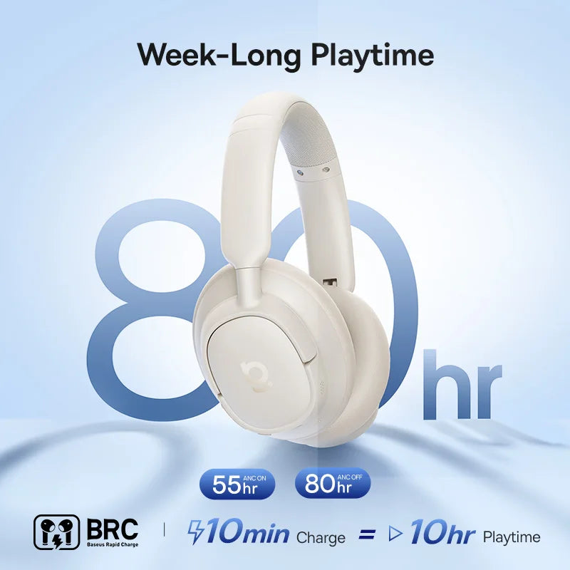 Baseus Bass Wireless Headphones With Active Noise Cancellation