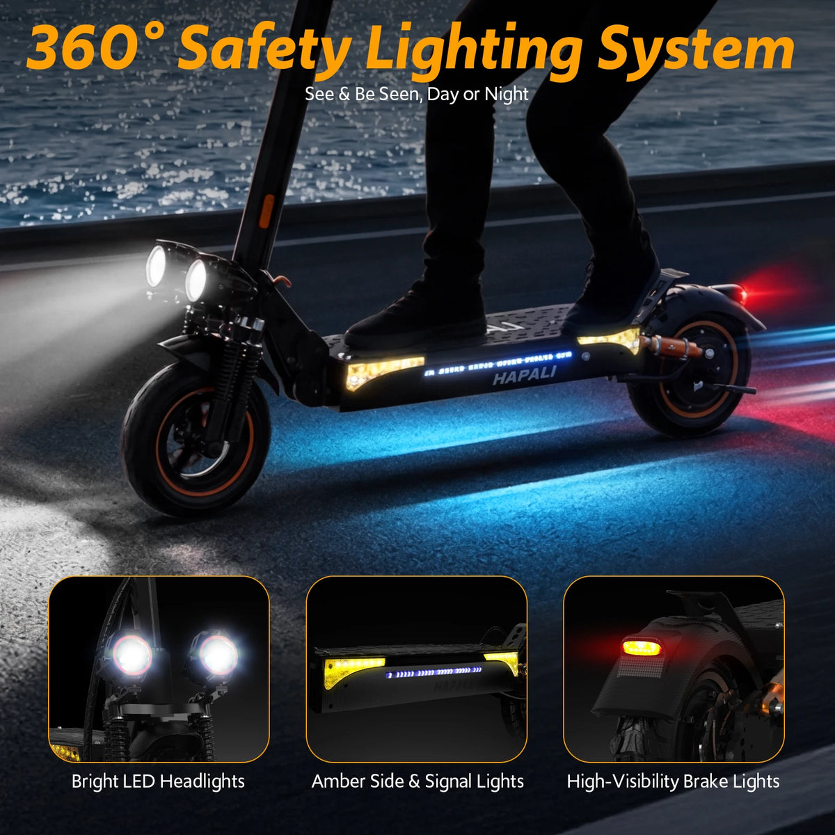 Osboo 1200W Off Road Electric Scooter With Dual Suspension