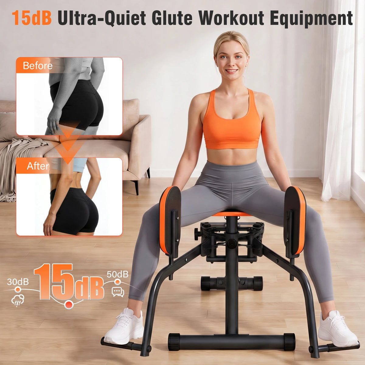 Foldable Dual Motion Hip Trainer For Inner Outer Thigh Sculpting