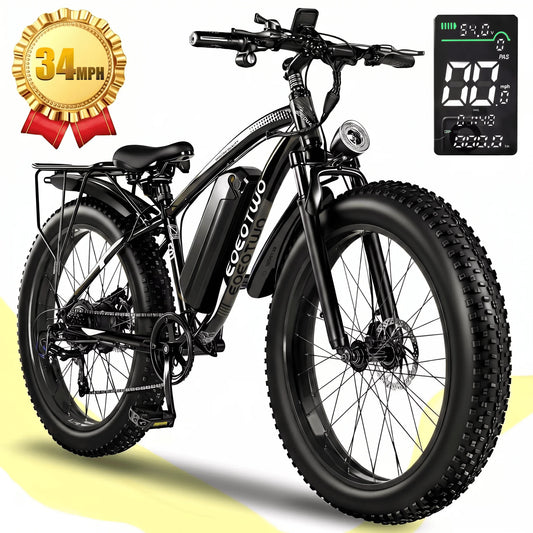 Eoeotwo 26 Inch Fat Tire Electric Bike With 48V Battery