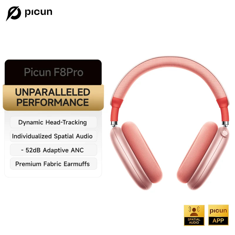 Picun F8 Pro Wireless Headphones With ANC And Spatial Audio