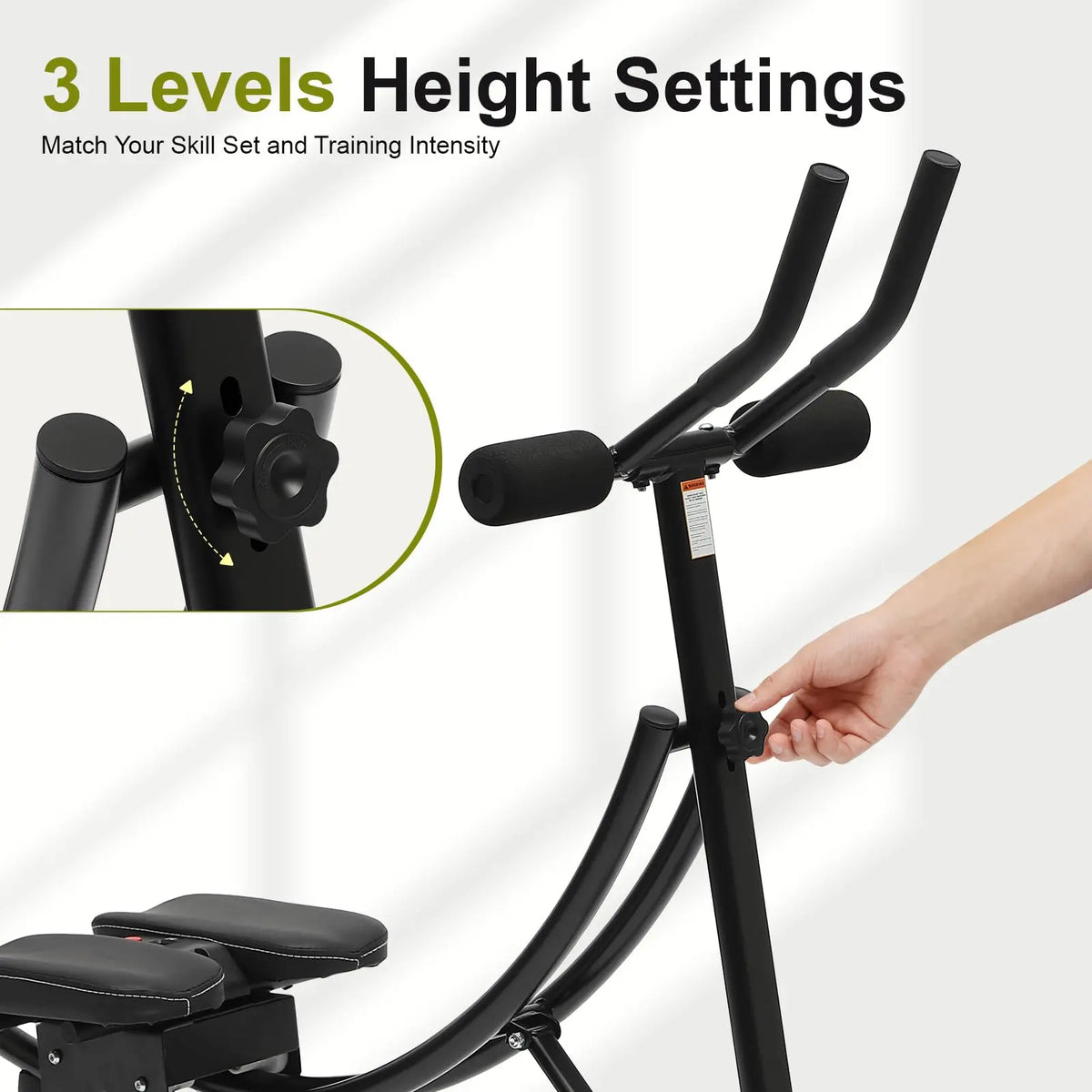 Adjustable Abs Core Crunch Training Machine With LED Monitor