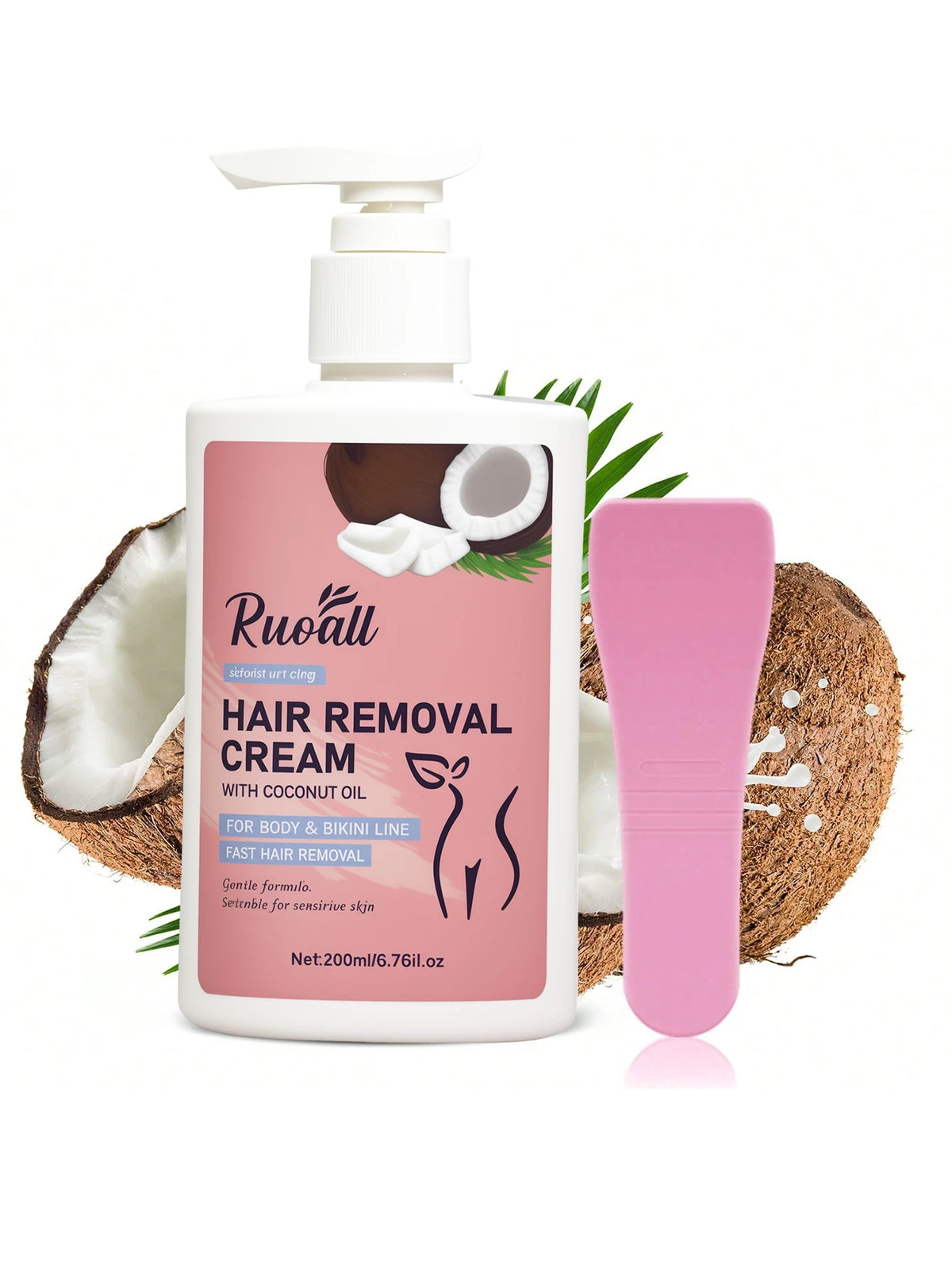 Women Coconut Gentle Hair Removal Cream For Sensitive Skin