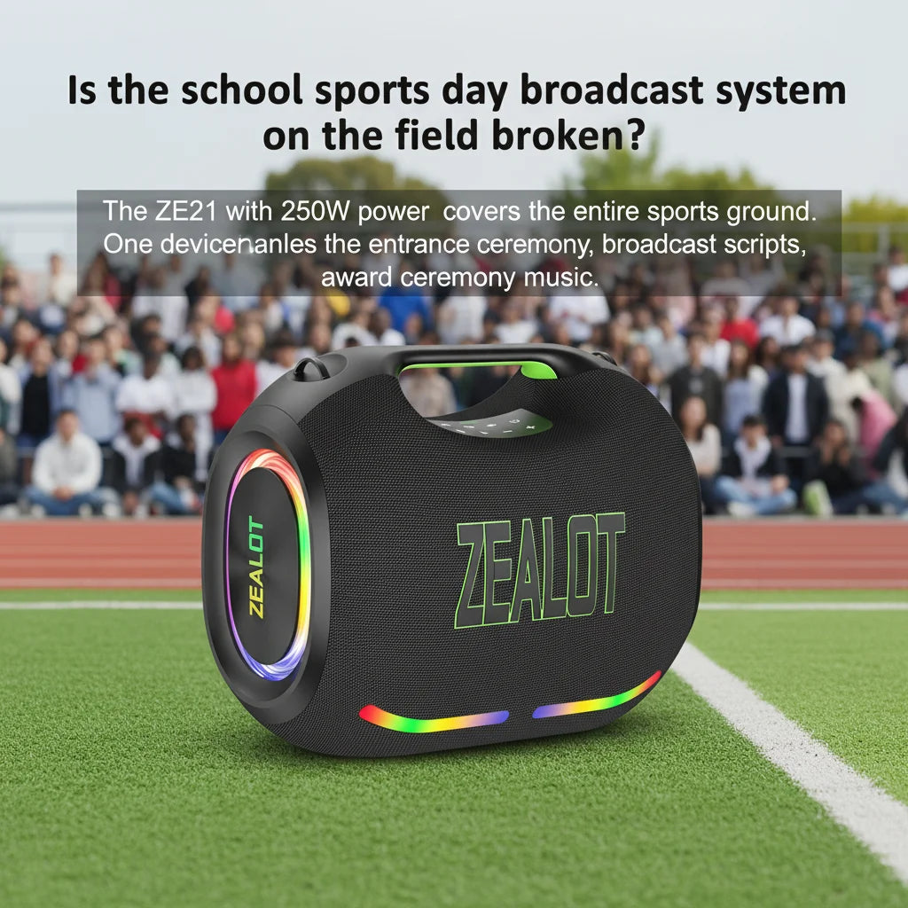 Zealot Portable Waterproof Bluetooth Speaker With Led Effects
