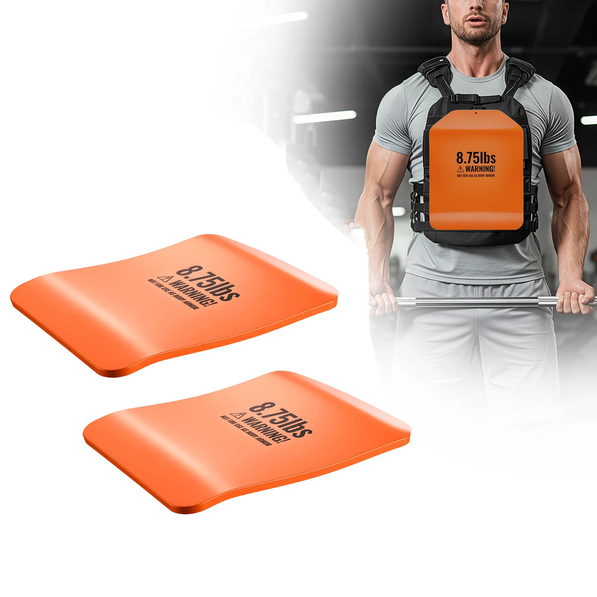 SucceBuy Curved Steel Tactical Weight Vest Plates for Strength Training