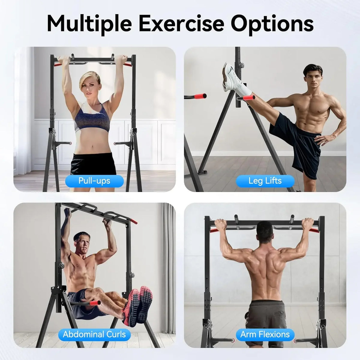 Adjustable Power Tower Free Standing Pull Up Bar Dip Station