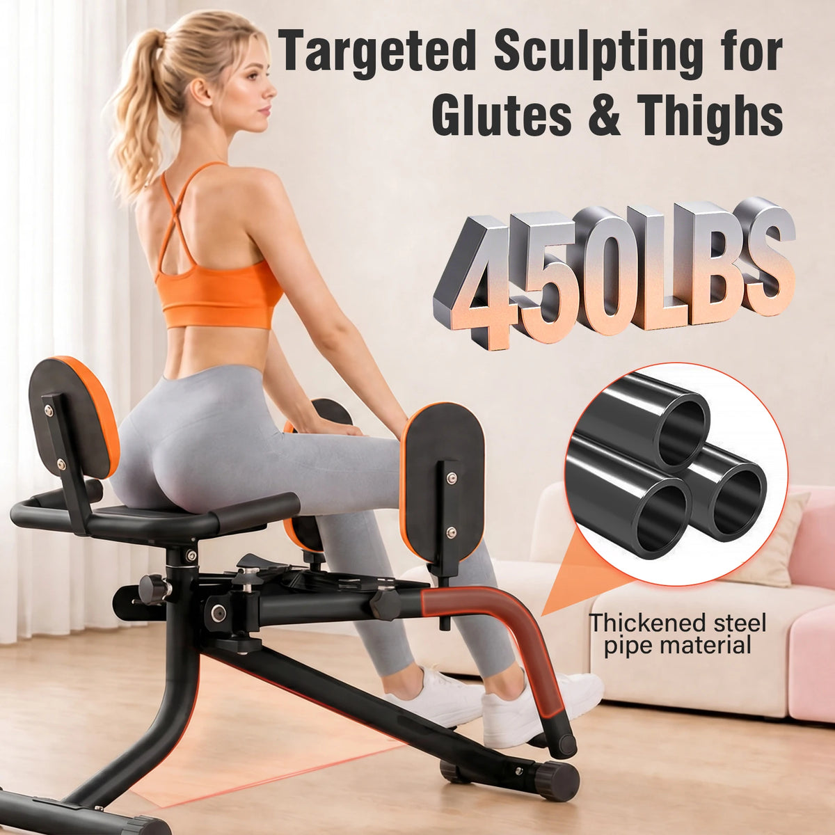 Foldable Dual Motion Hip Trainer For Inner Outer Thigh Sculpting