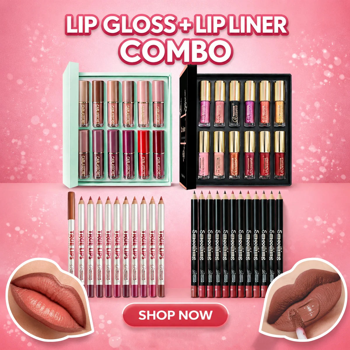 Choose Rasme Luxury Lip Liner And Glossy Cosmetics Set