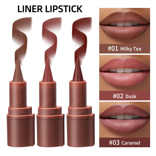 Ibcccndc Gradient Lip Crayon Waterproof Matte Contour Liner Tint