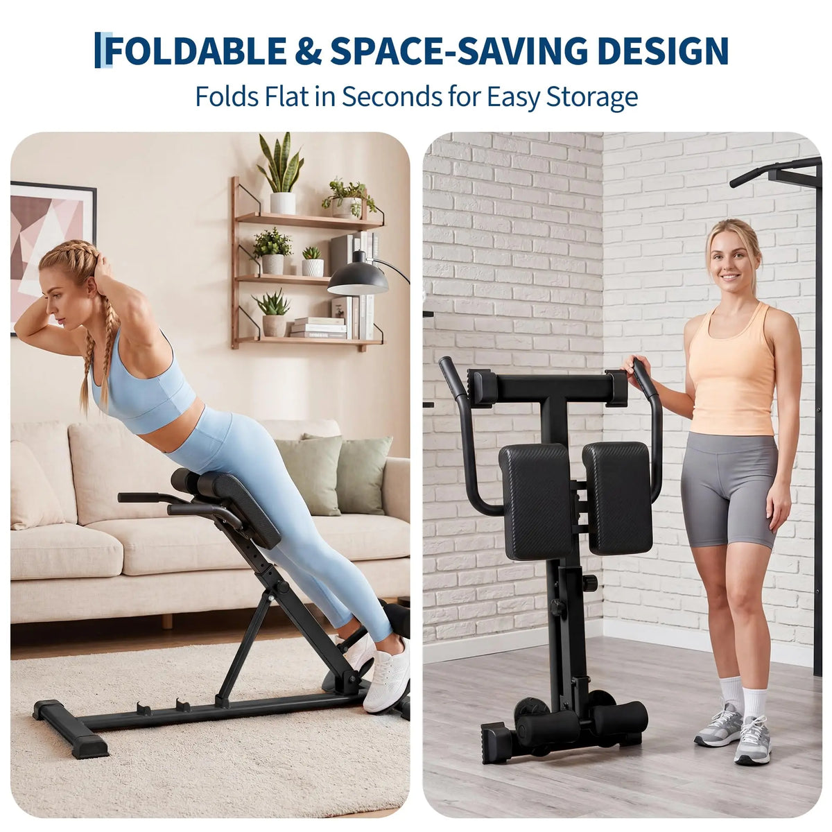 HiMISS Adjustable Roman Chair Hyperextension Bench For Home Fitness