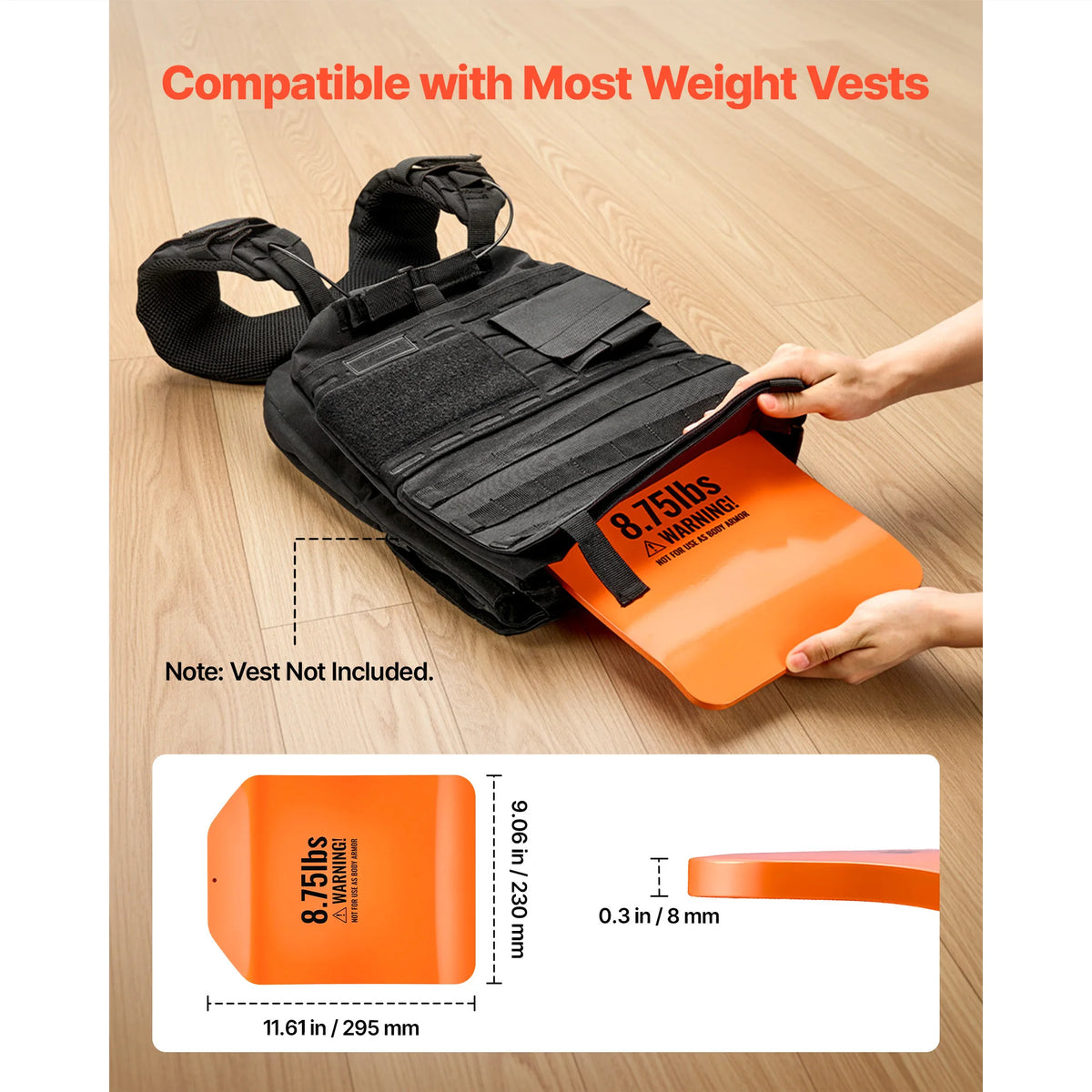 SucceBuy Curved Steel Tactical Weight Vest Plates for Strength Training