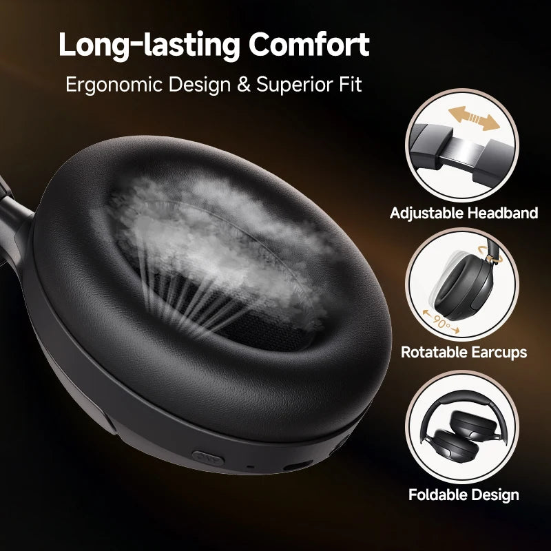QCY H3 Pro Adaptive Active Noise Cancelling Wireless Bluetooth Earphones