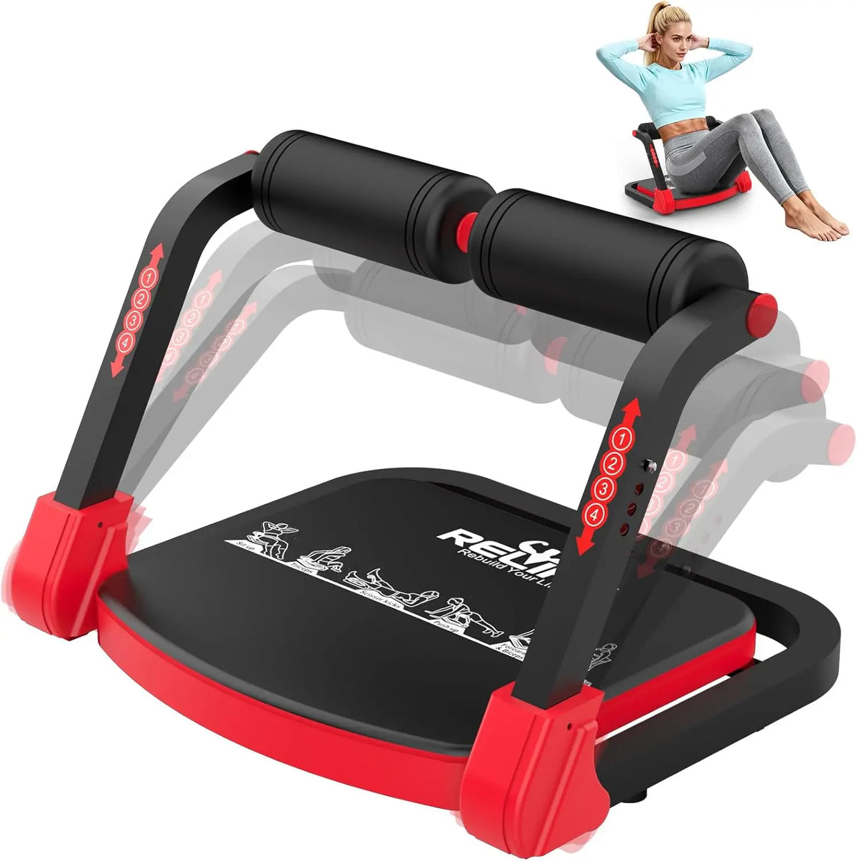 Adjustable Automatic Rebound Sit Up Machine For Core Training