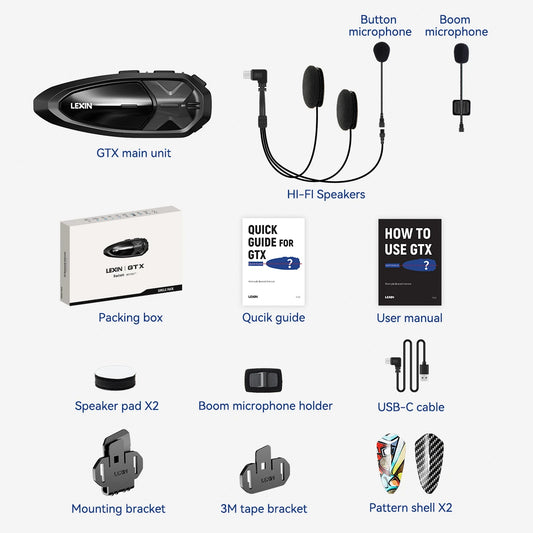 Lexin Gtx Wireless Motorcycle Helmet Bluetooth Intercom