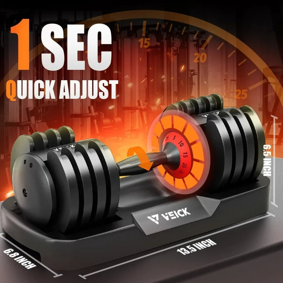 Adjustable Dumbbell With Anti-Slip Handle For Strength Training