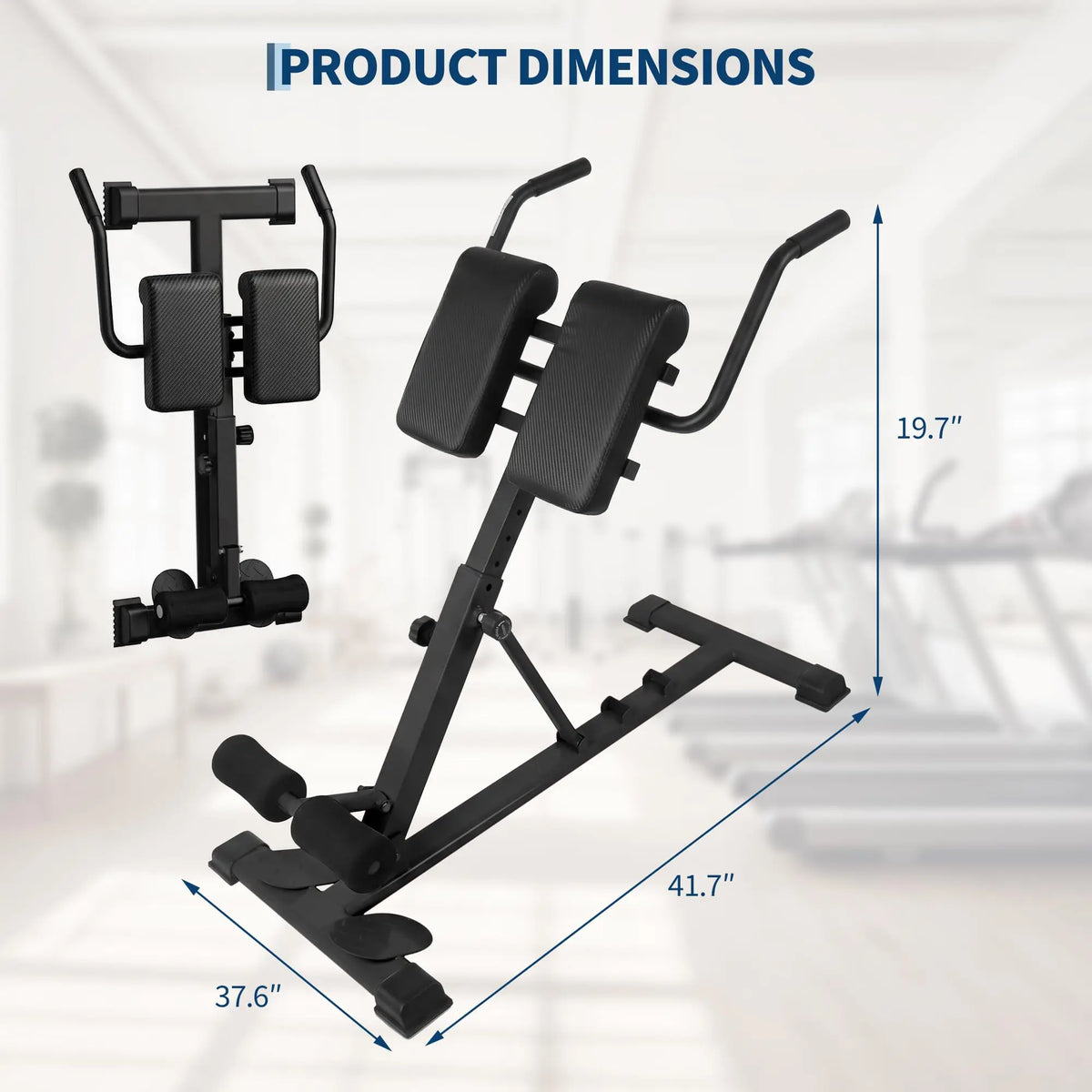 HiMISS Adjustable Roman Chair Hyperextension Bench For Home Fitness