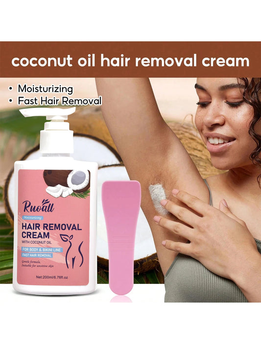 Women Coconut Gentle Hair Removal Cream For Sensitive Skin